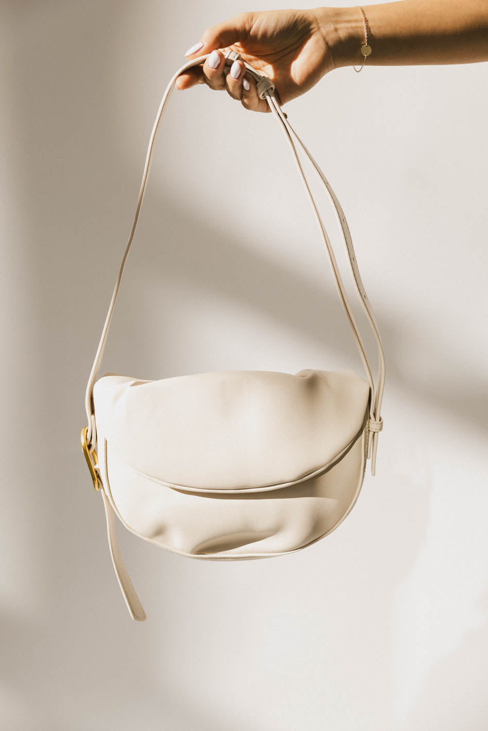 Rumble Vegan Leather Bag in Ivory - FINAL SALE