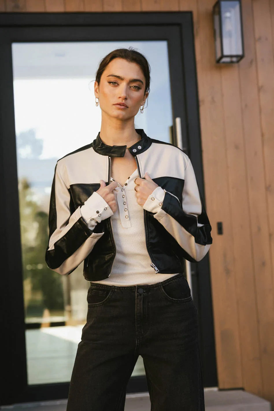 Leda Vegan Leather Jacket - FINAL SALE