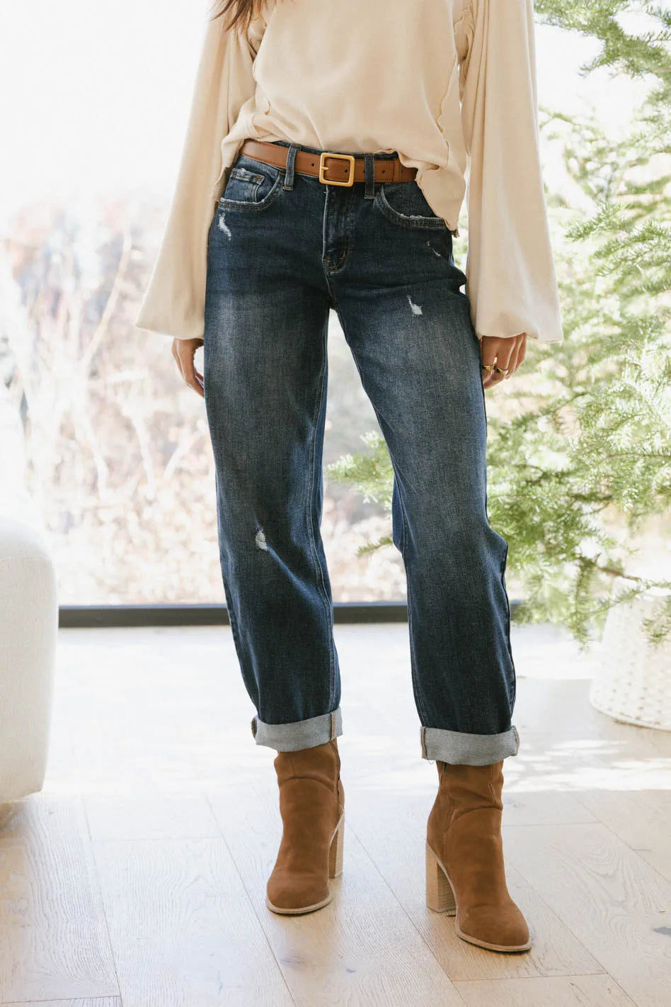 Tara Cuffed Barrel Jeans - FINAL SALE