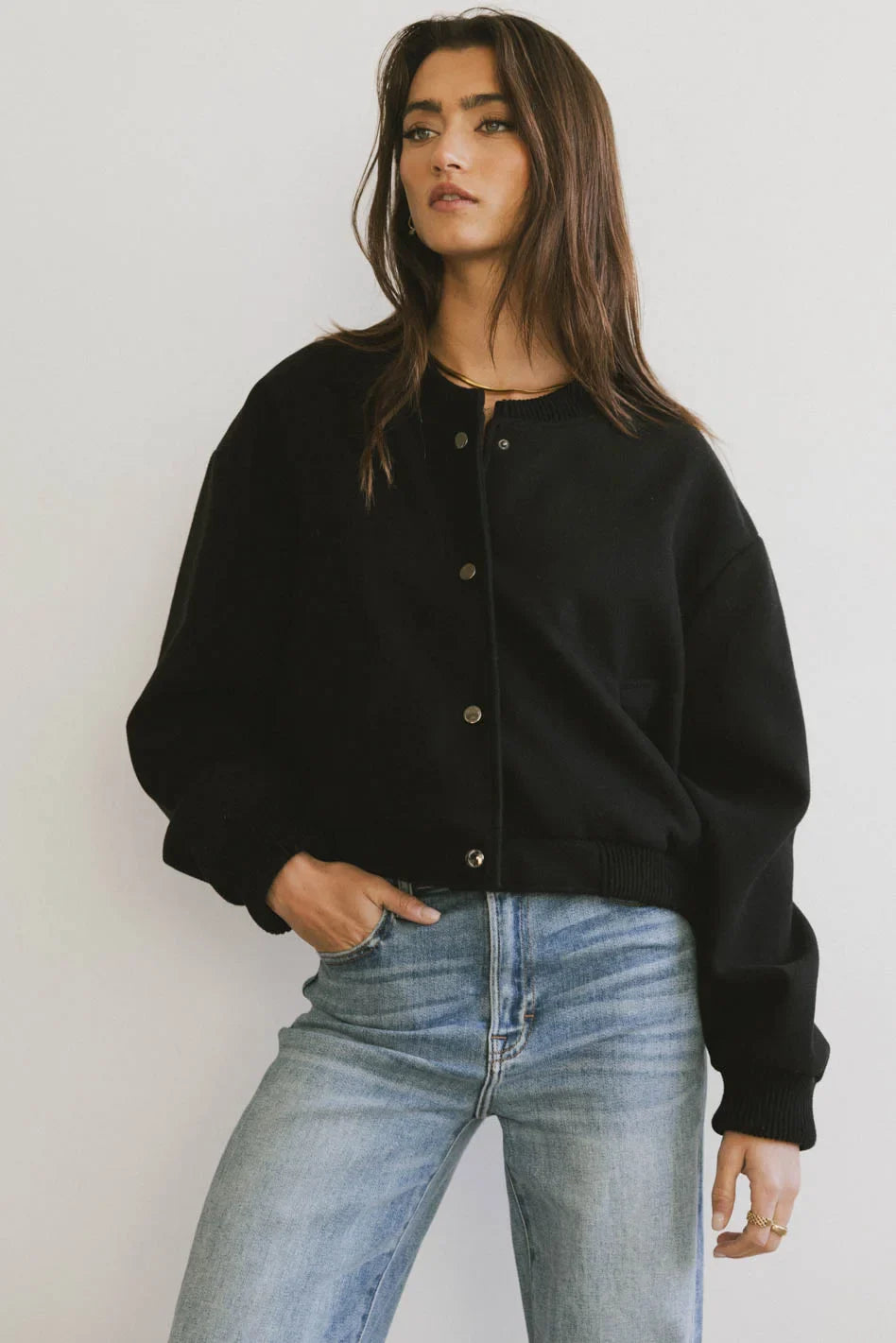 Molly Bomber Jacket in Black - FINAL SALE