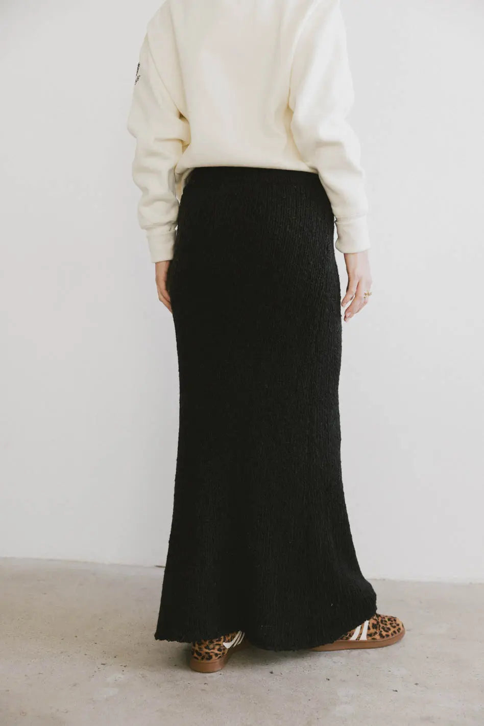 Charlotte Knit Skirt in Black - FINAL SALE