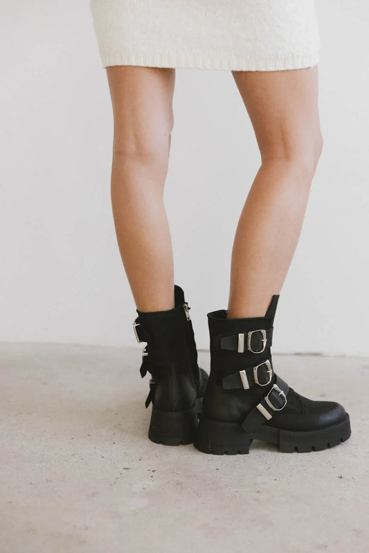 Steve Madden Roland Black Leather Boot - FINAL SALE