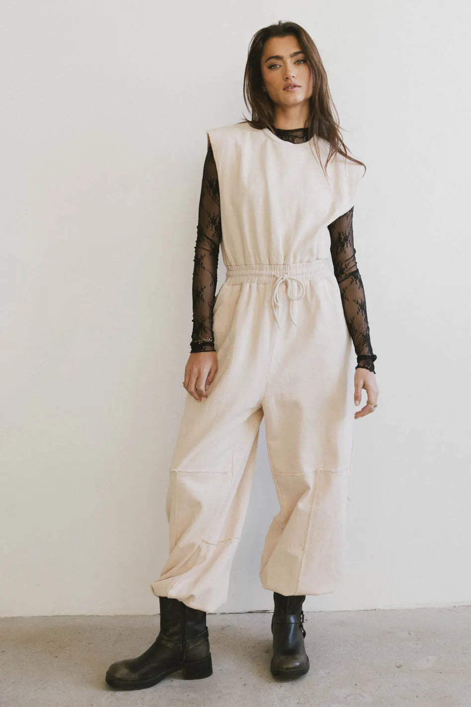 Weekend Warrior Jumpsuit in Ivory - FINAL SALE