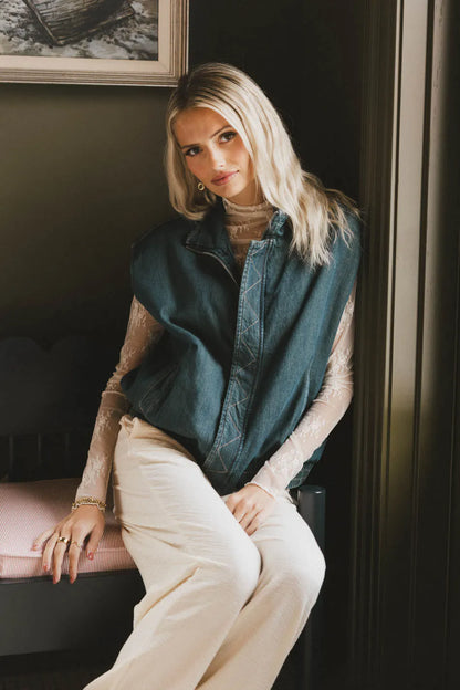 Larkin Denim Vest - FINAL SALE