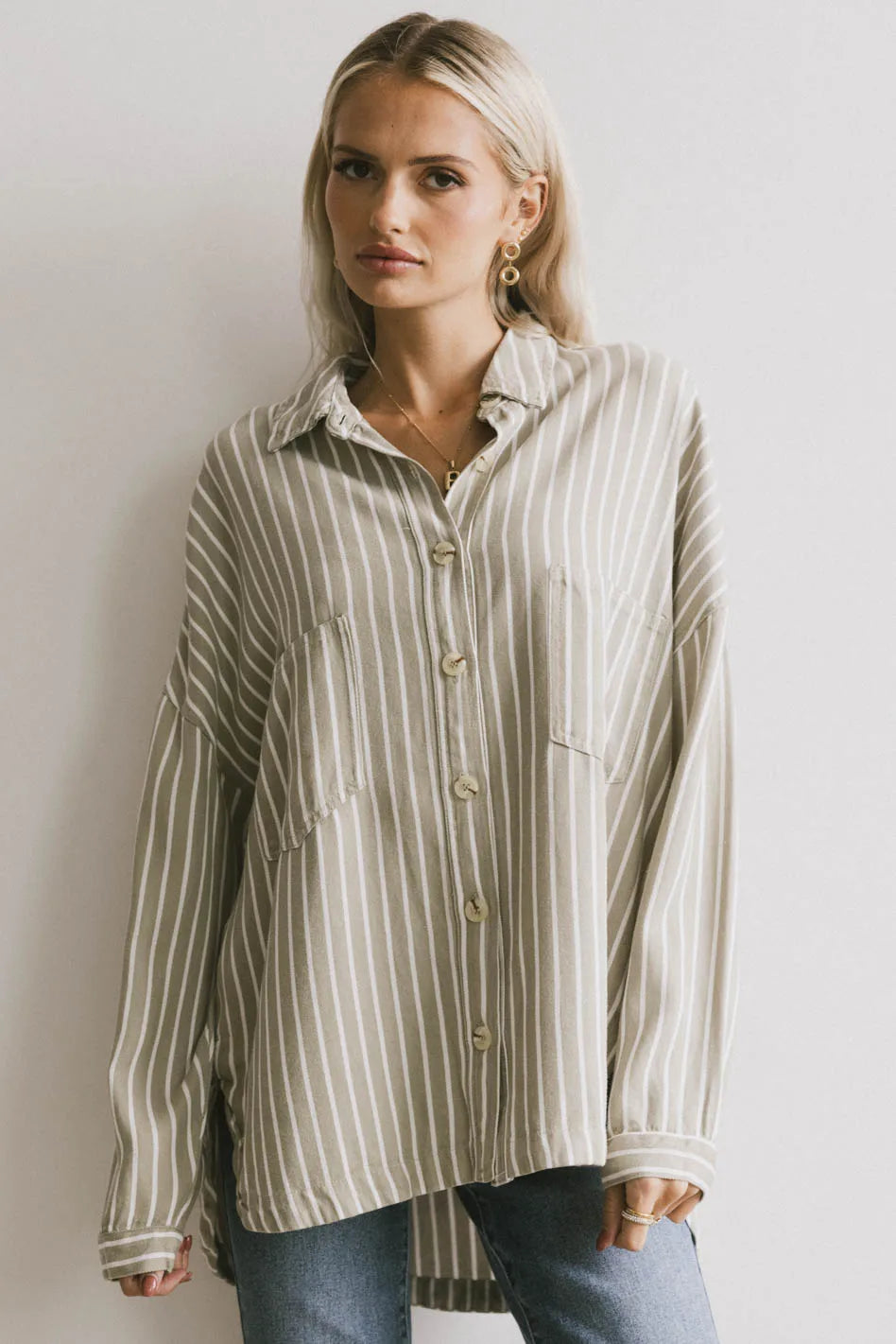 Ezti Striped Button Up - FINAL SALE