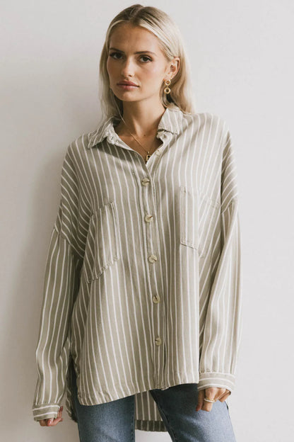 Ezti Striped Button Up - FINAL SALE