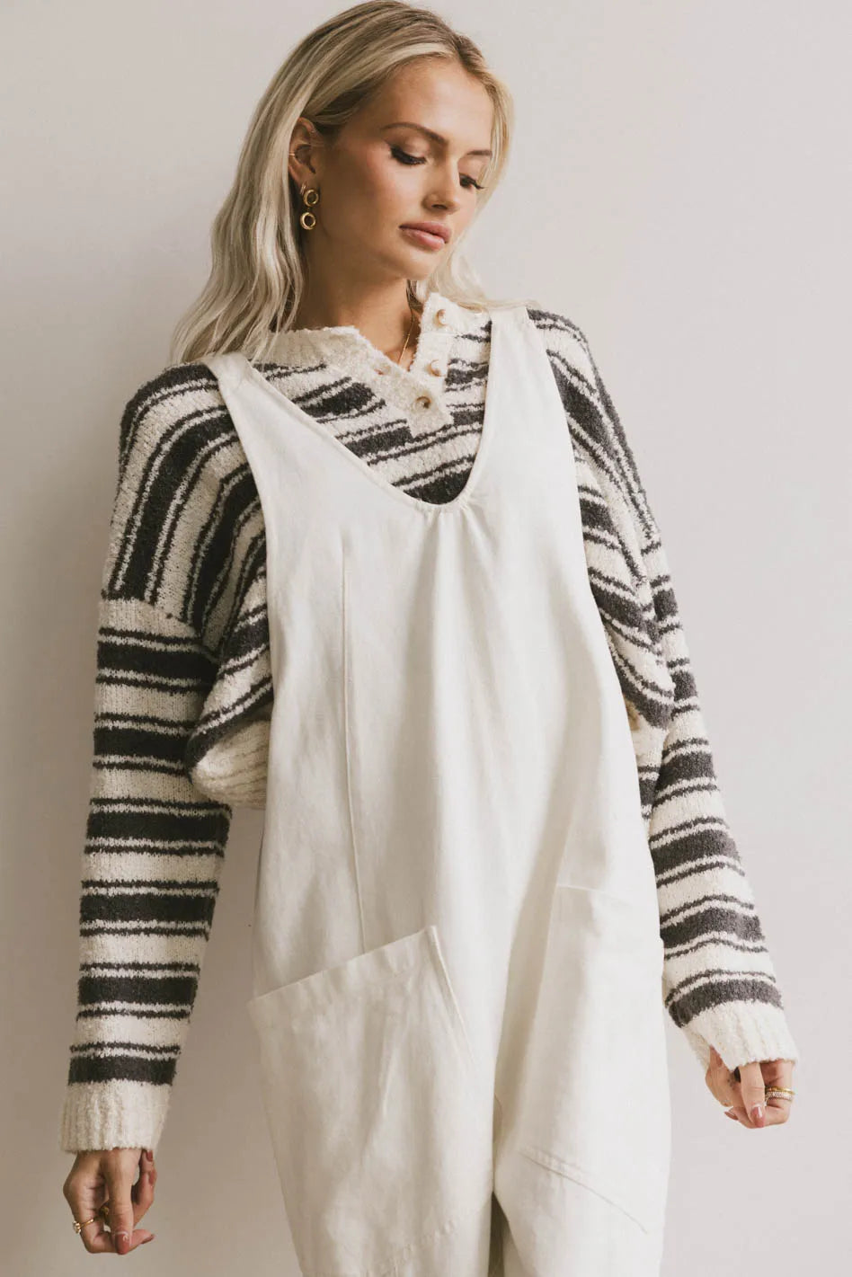 Marie Jumpsuit in Cream - FINAL SALE