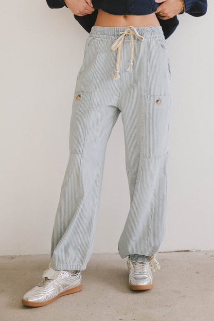 Robyn Striped Pants in Denim - FINAL SALE