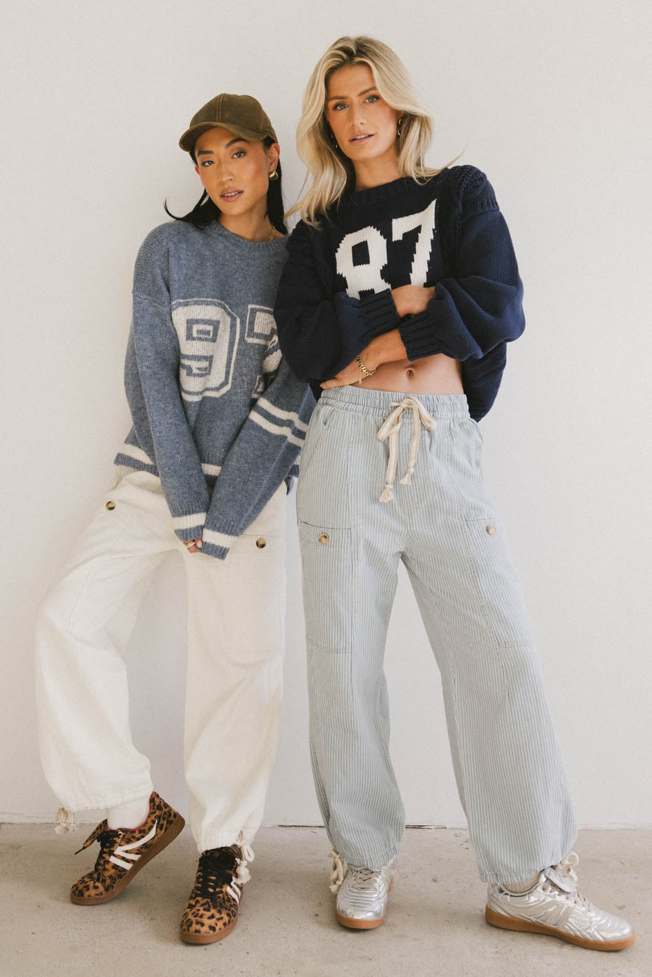 Robyn Striped Pants in Denim - FINAL SALE