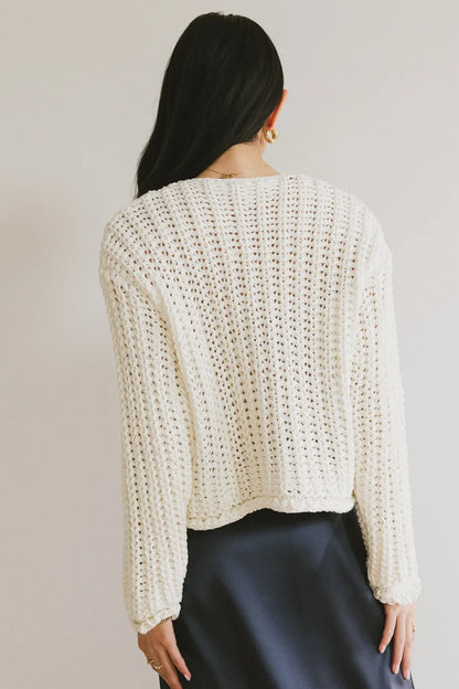 Janelle Knit Cardigan in Cream - FINAL SALE