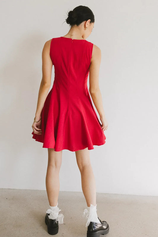 Liora Mini Dress in Red - FINAL SALE