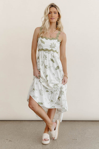 Lucy Sea Print Maxi Dress - FINAL SALE