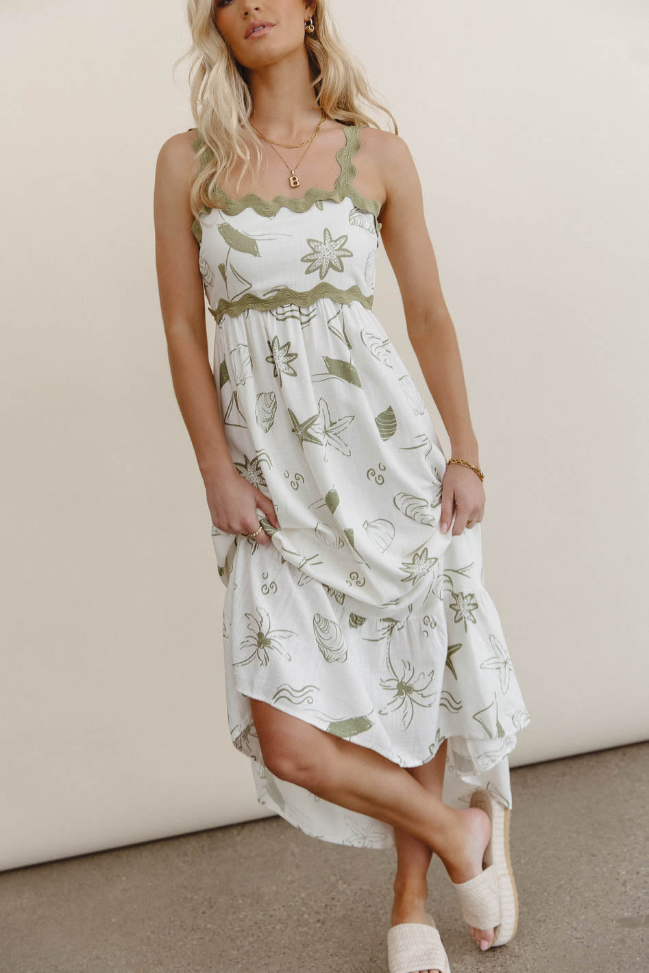 Lucy Sea Print Maxi Dress - FINAL SALE