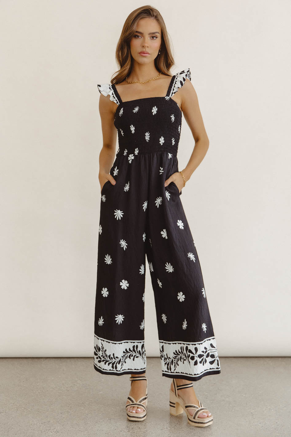 Krista Smocked Jumpsuit - FINAL SALE