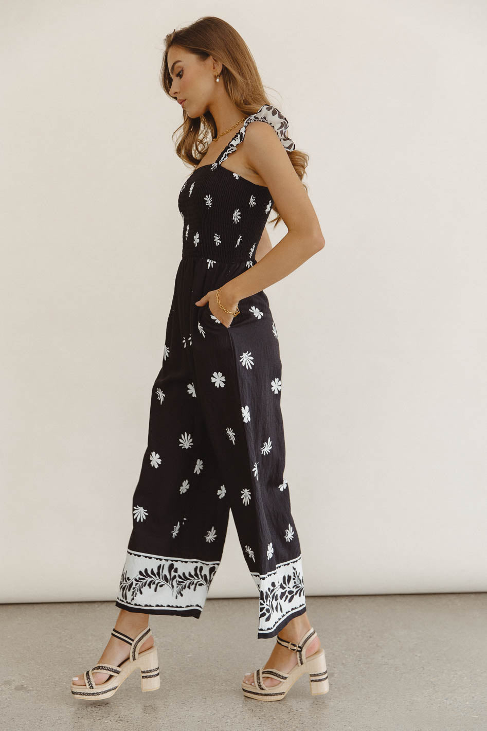 Krista Smocked Jumpsuit - FINAL SALE