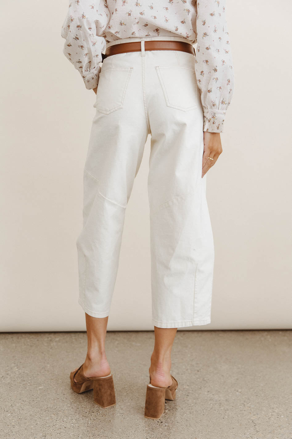 Sephrina Barrel Pants in Ecru - FINAL SALE