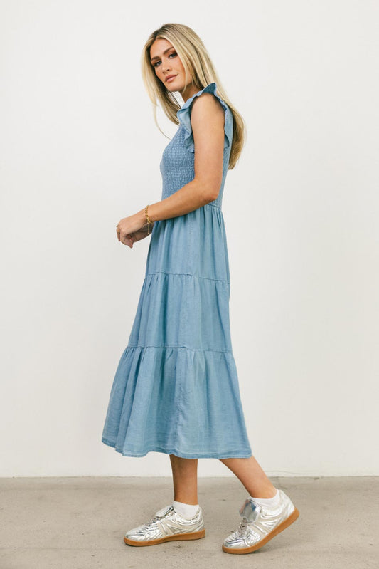 Beth Smocked Midi Dress