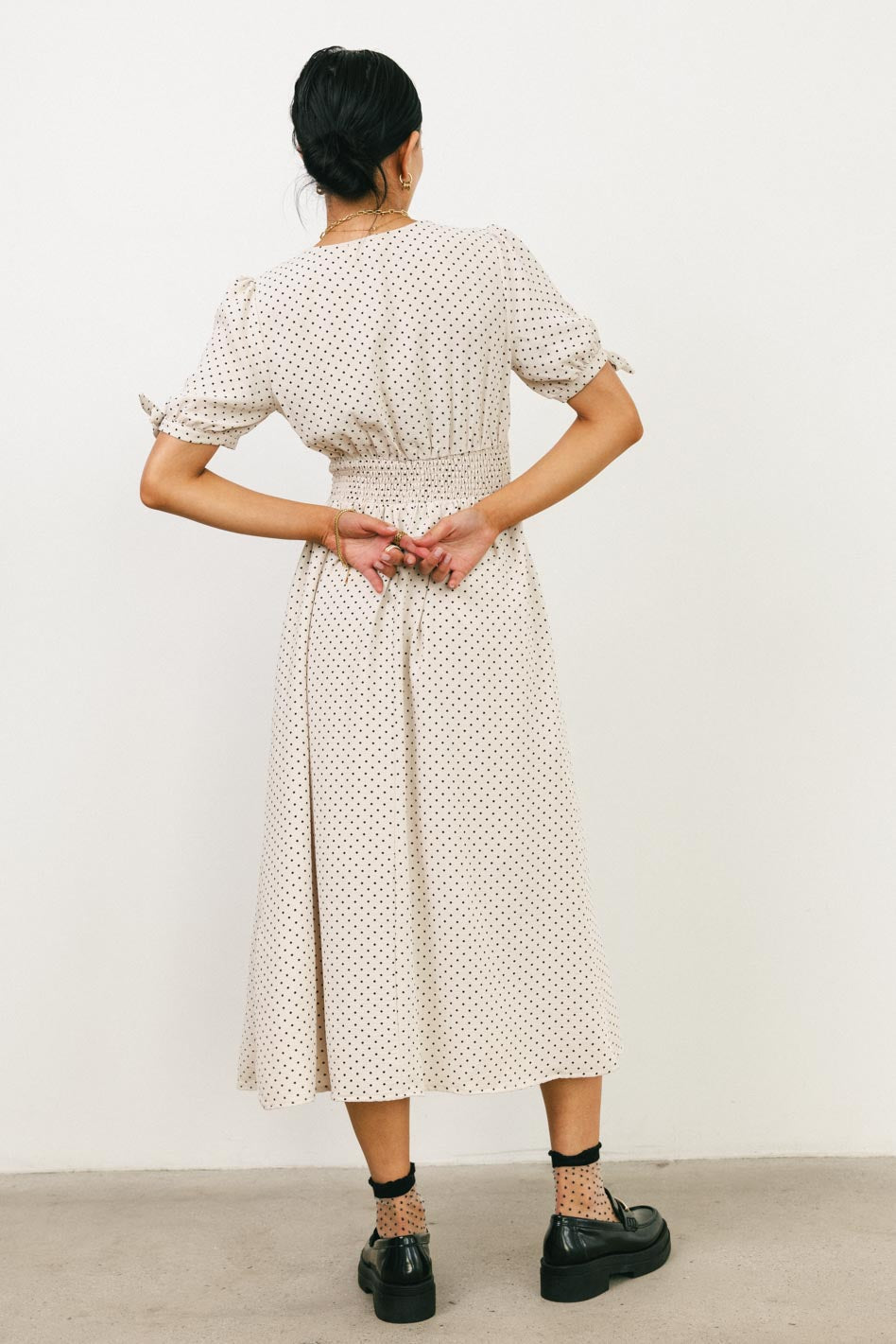 Janae Polka Dot Midi Dress - FINAL SALE