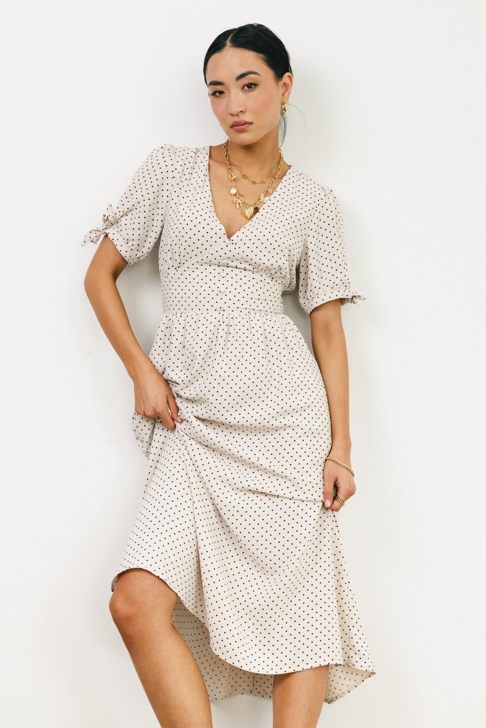 Janae Polka Dot Midi Dress - FINAL SALE