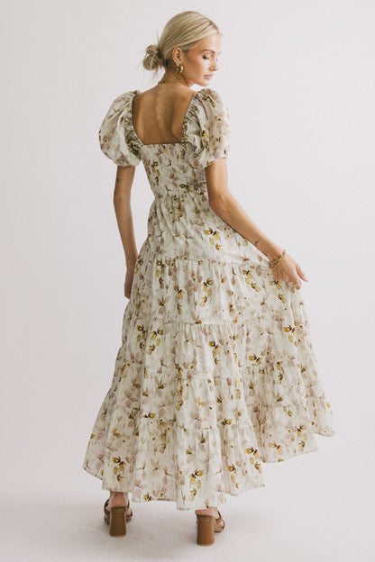 Robbie Floral Midi Dress in Mauve - FINAL SALE