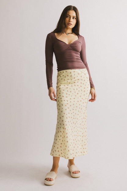 Royal Floral Midi Skirt - FINAL SALE