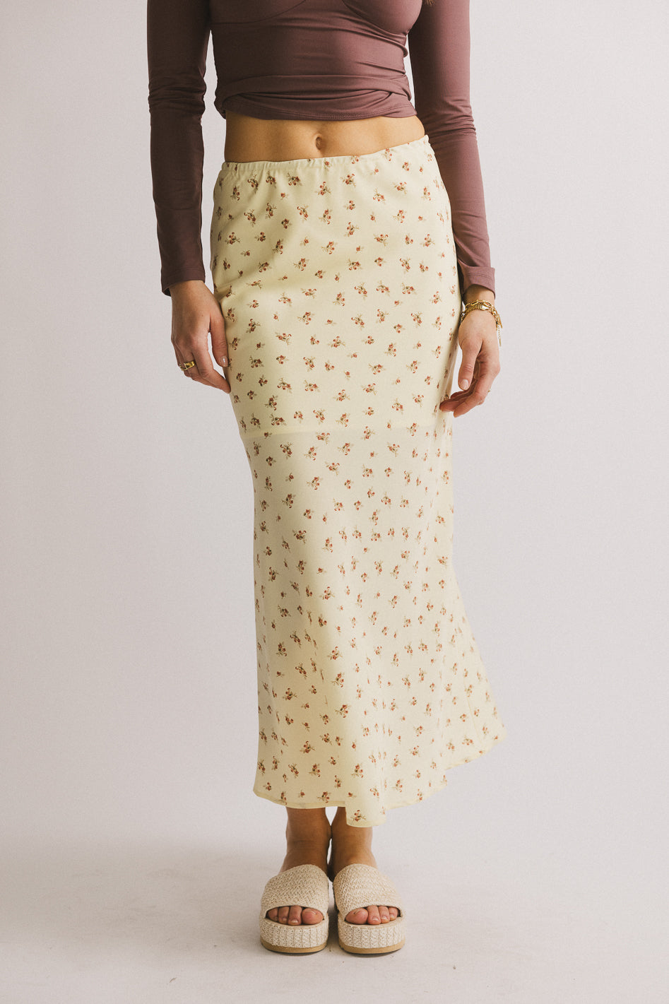 Royal Floral Midi Skirt - FINAL SALE