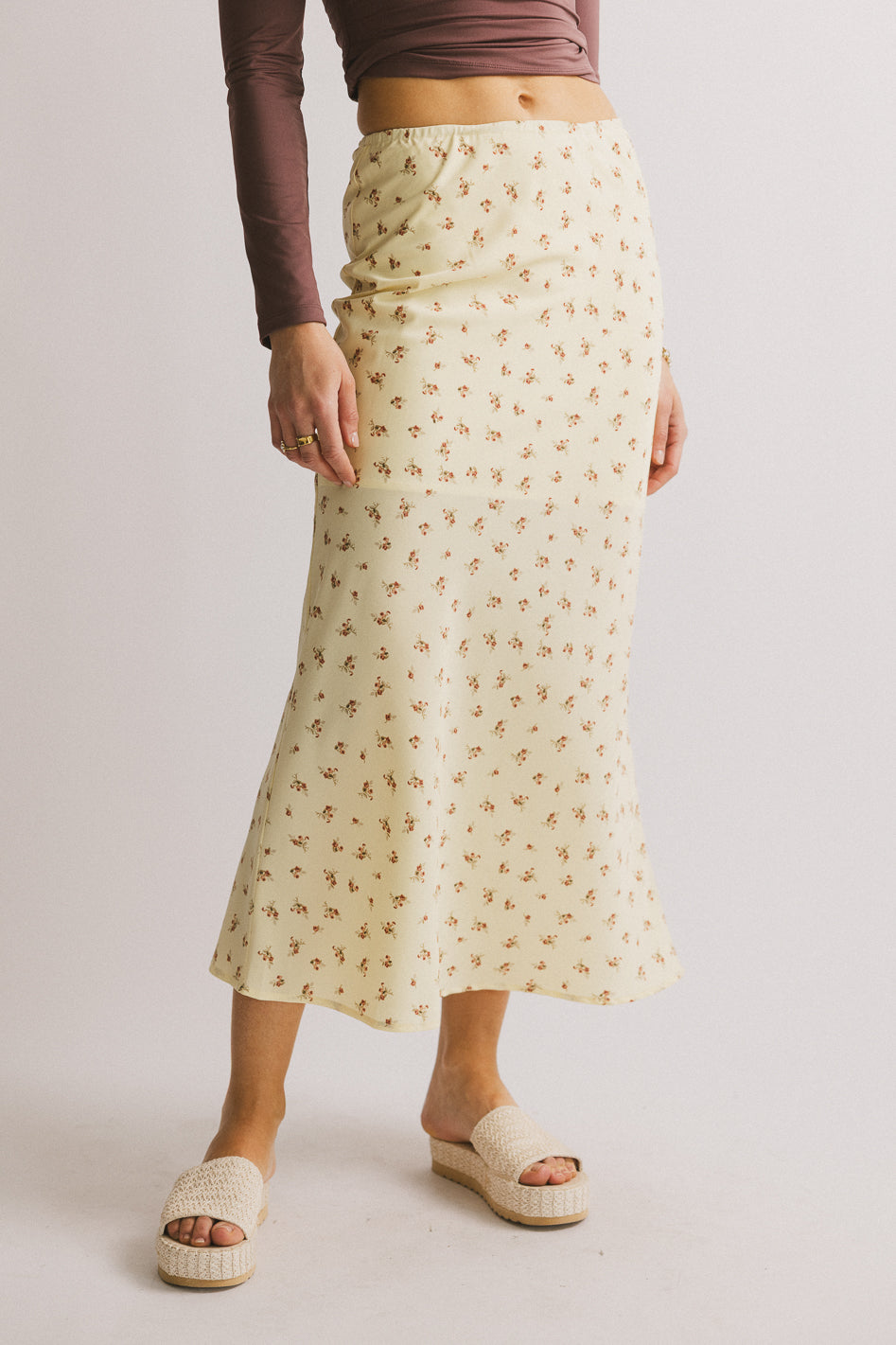 Royal Floral Midi Skirt - FINAL SALE