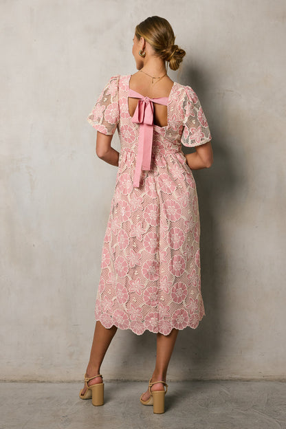 Mica Embroidered Midi Dress - FINAL SALE