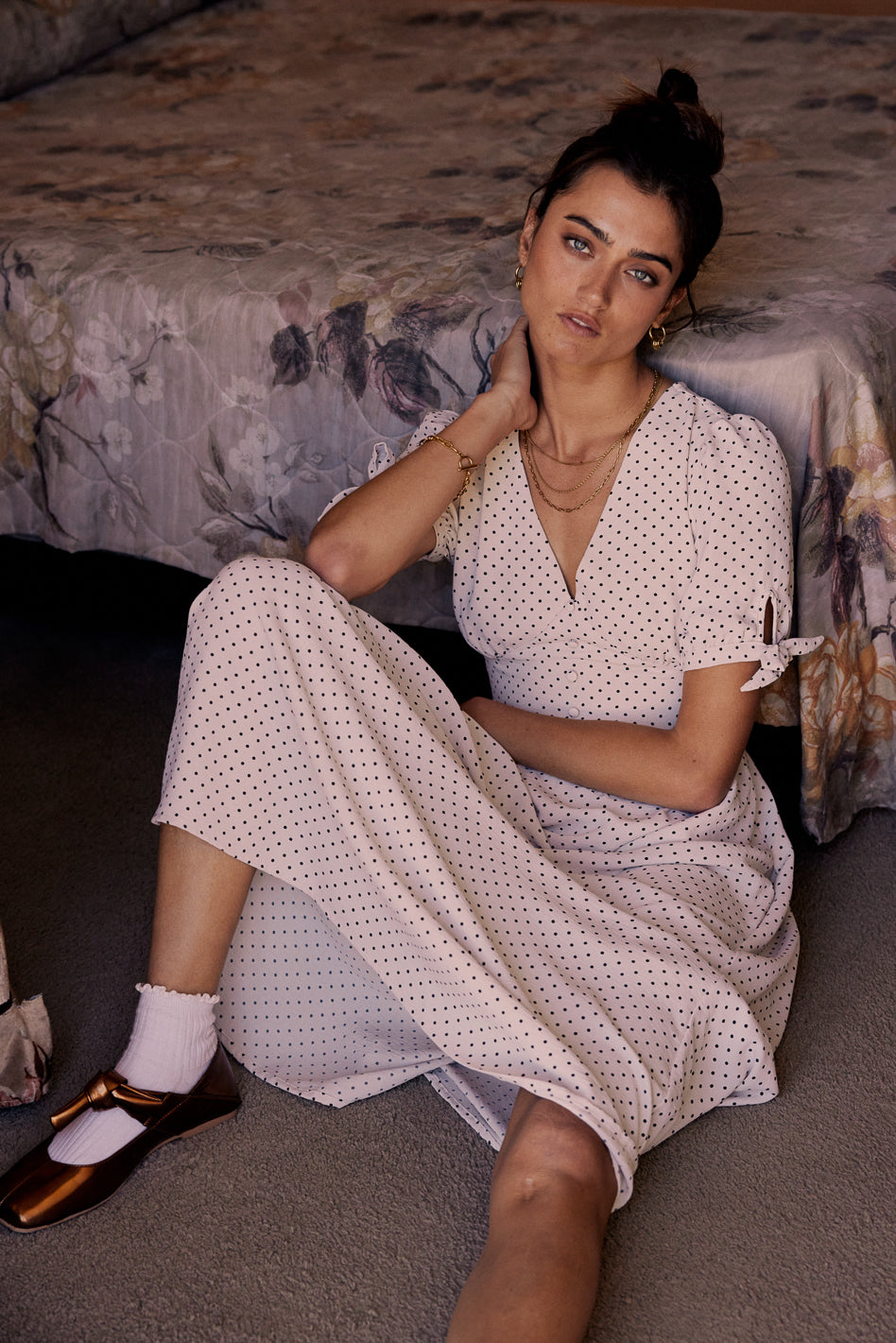 Janae Polka Dot Midi Dress - FINAL SALE