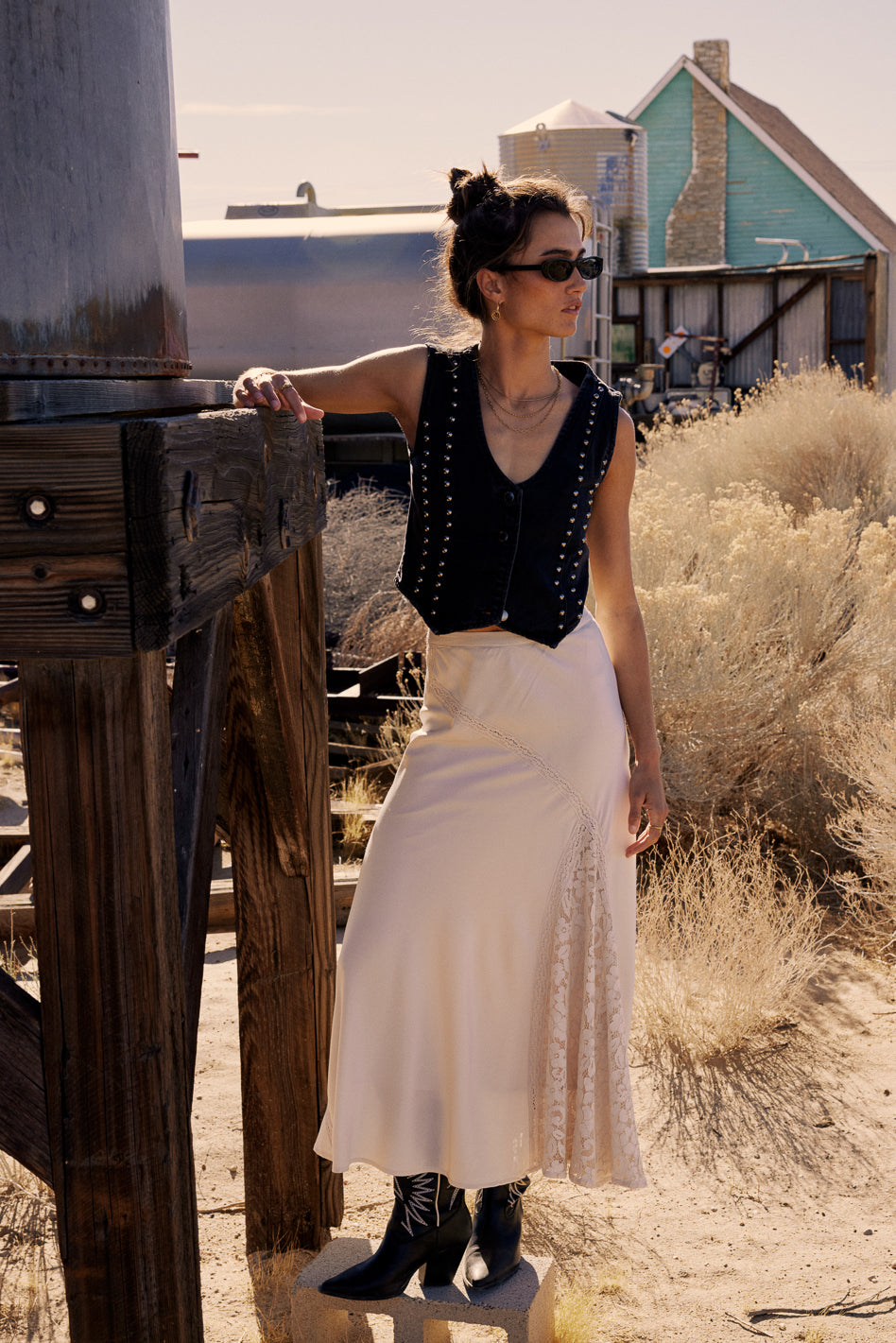 Samantha Maxi Skirt in Cream - FINAL SALE