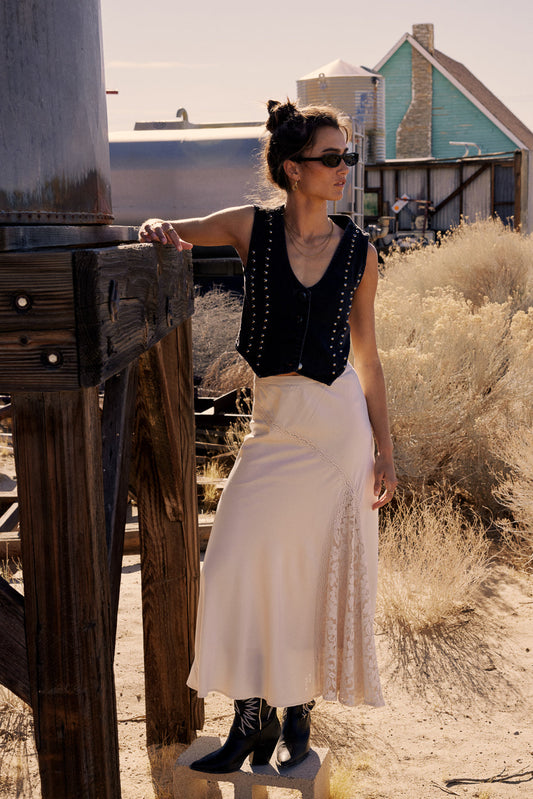 Samantha Maxi Skirt in Cream - FINAL SALE