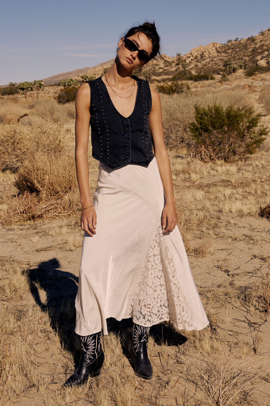 Samantha Maxi Skirt in Cream - FINAL SALE