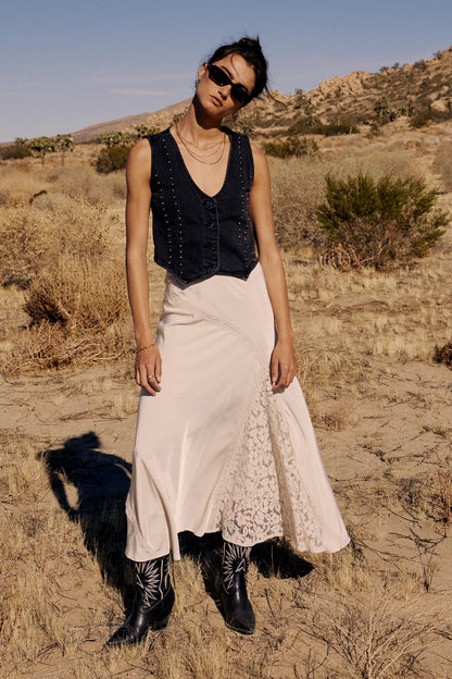 Samantha Maxi Skirt in Cream - FINAL SALE
