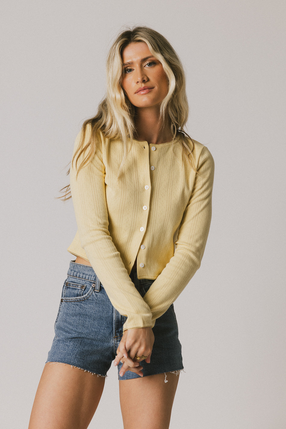 Berlin Knit Cardigan in Yellow - FINAL SALE