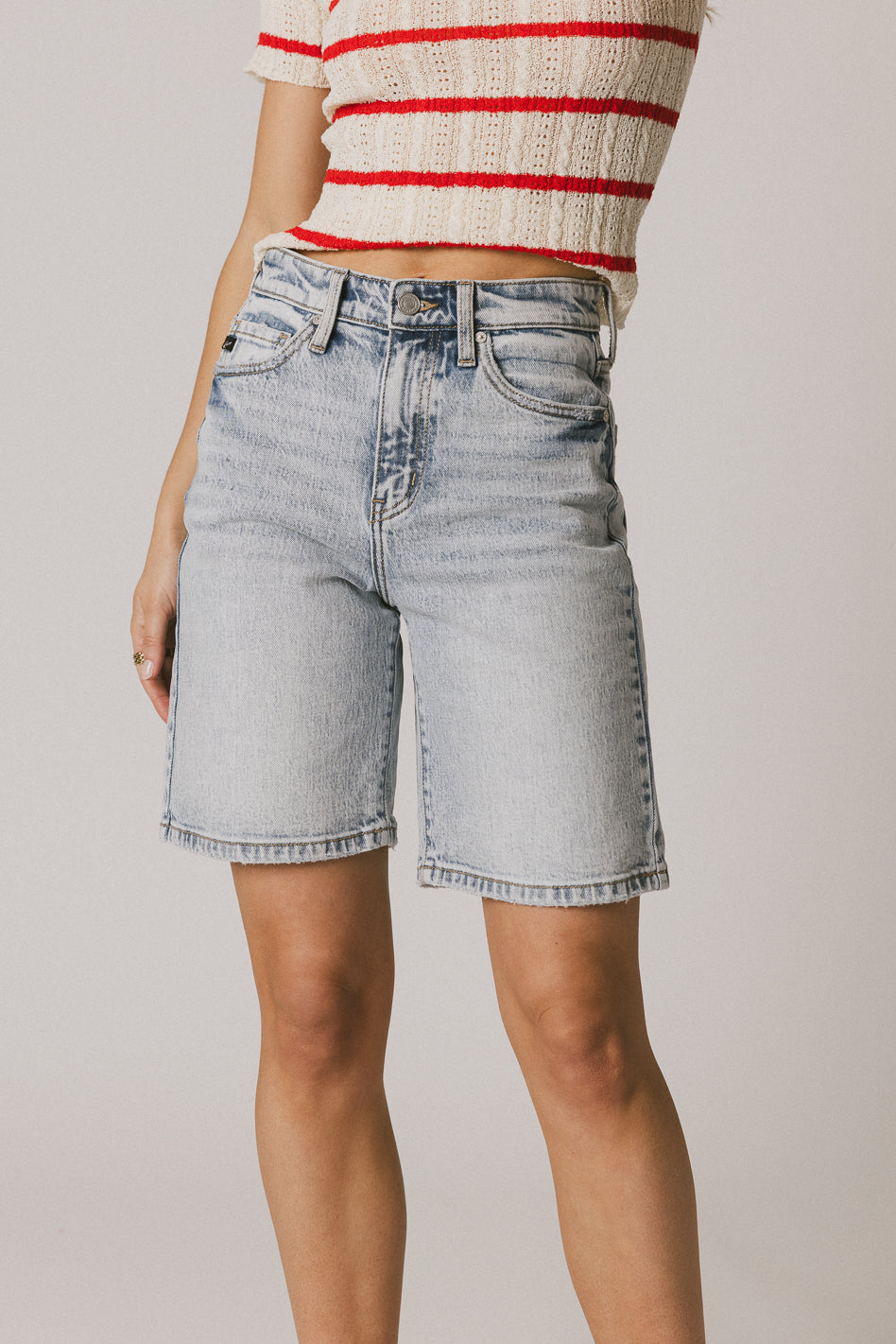 Quinn Light Wash Bermuda Shorts - FINAL SALE