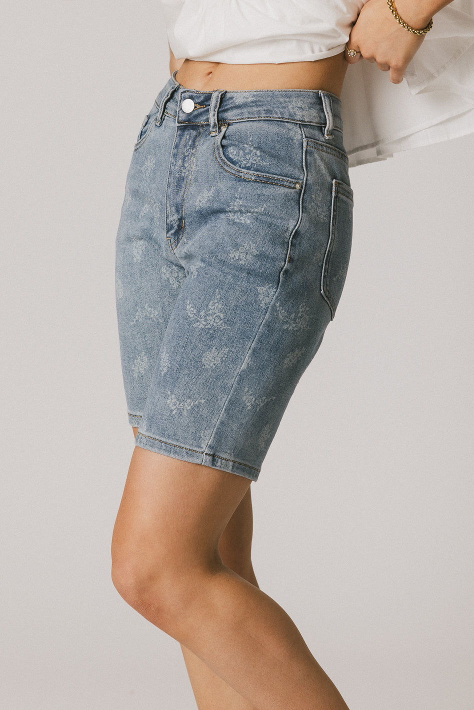 Alexsis Floral Denim Shorts - FINAL SALE