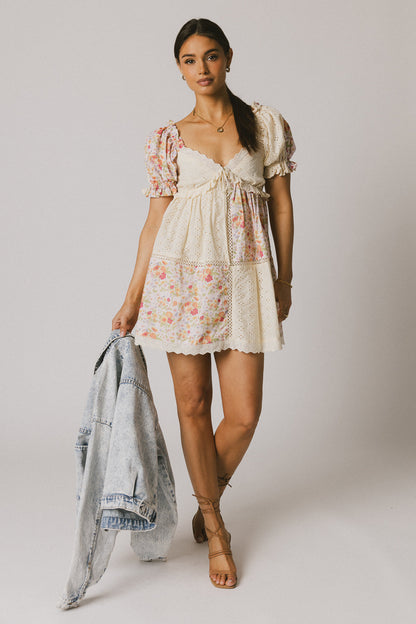Devin Contrast Mini Dress - FINAL SALE