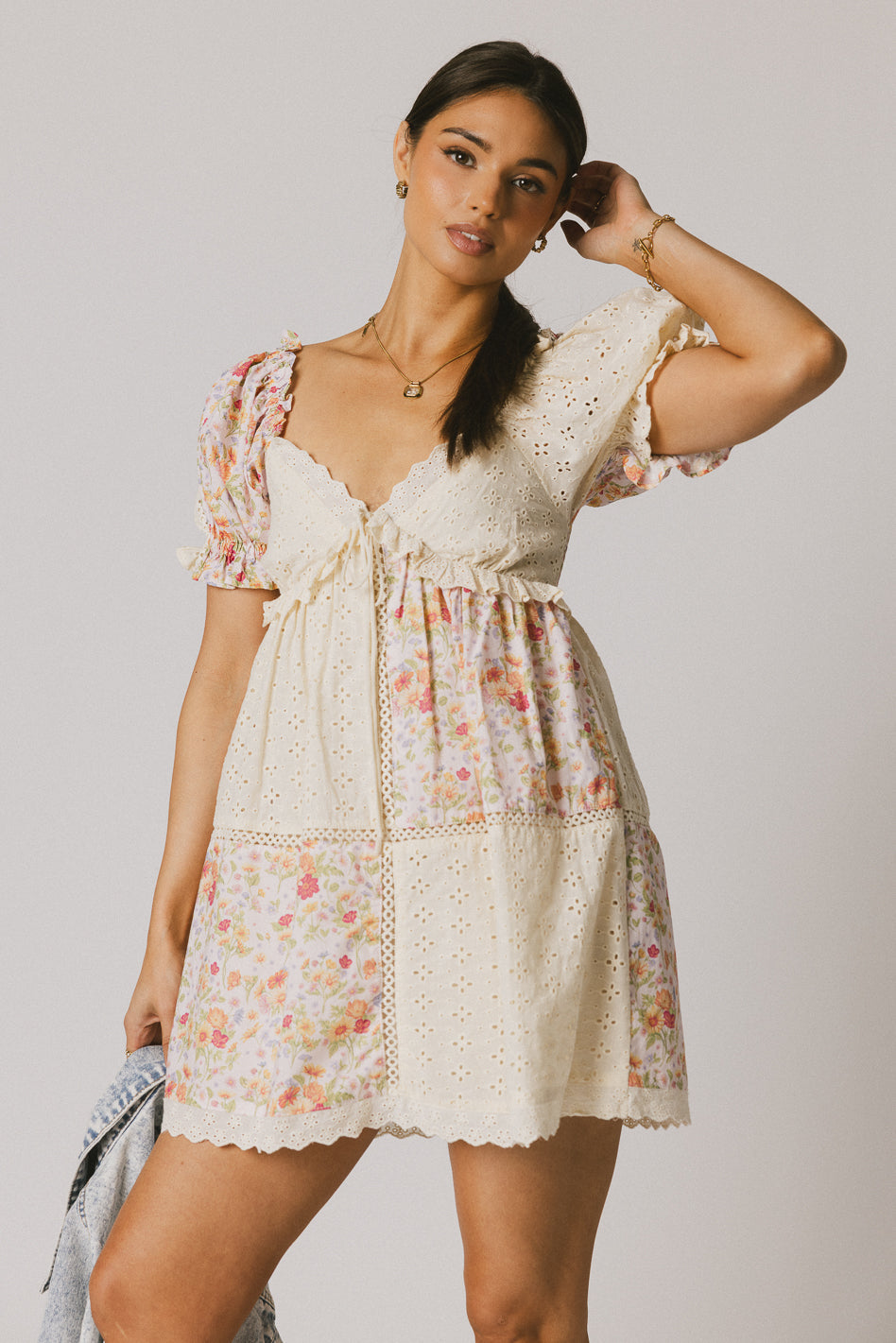 Devin Contrast Mini Dress - FINAL SALE