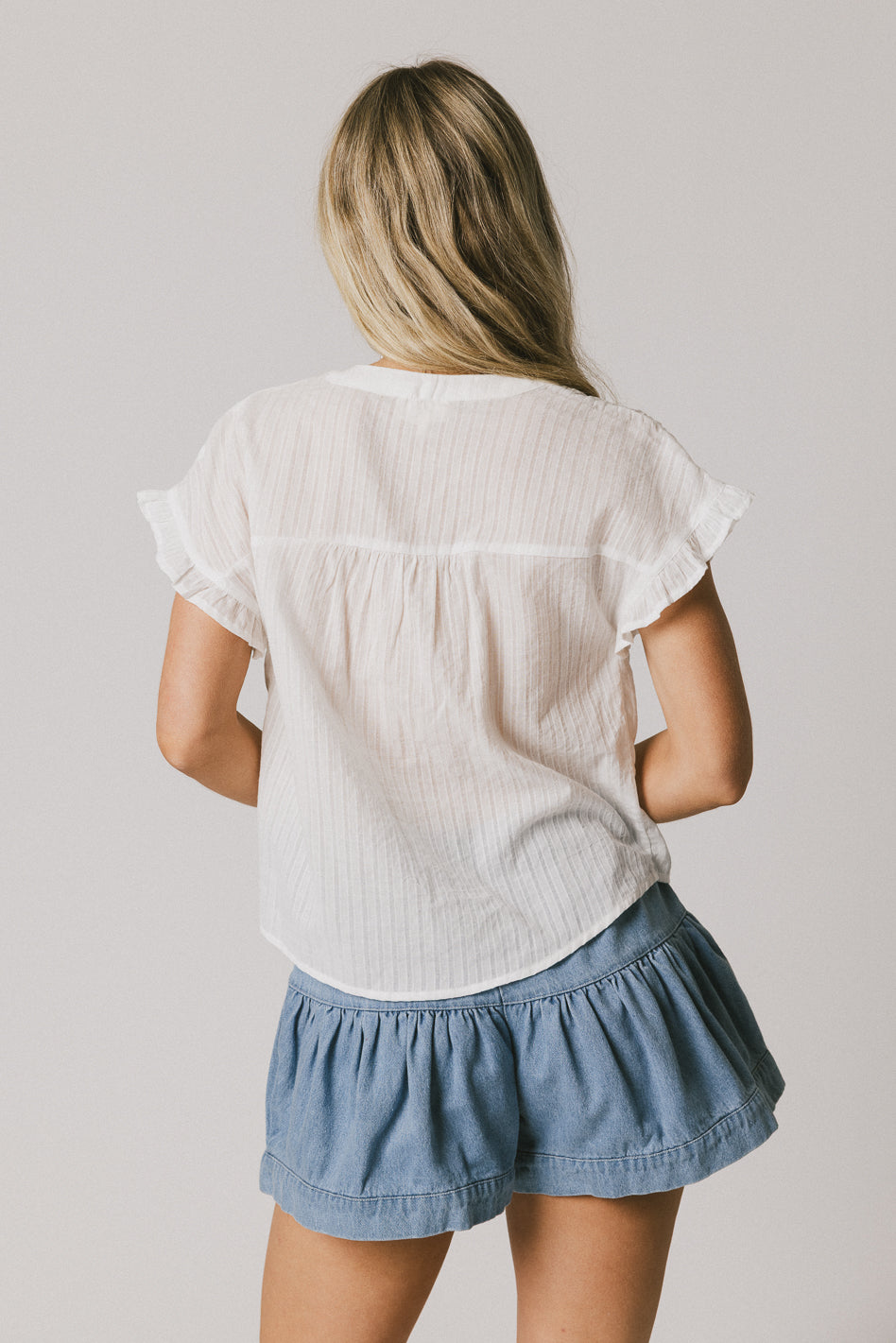 Kaytee Striped Top in White