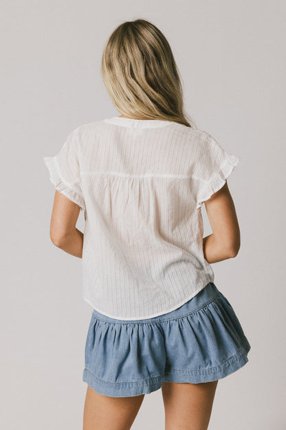 Kaytee Striped Top in White