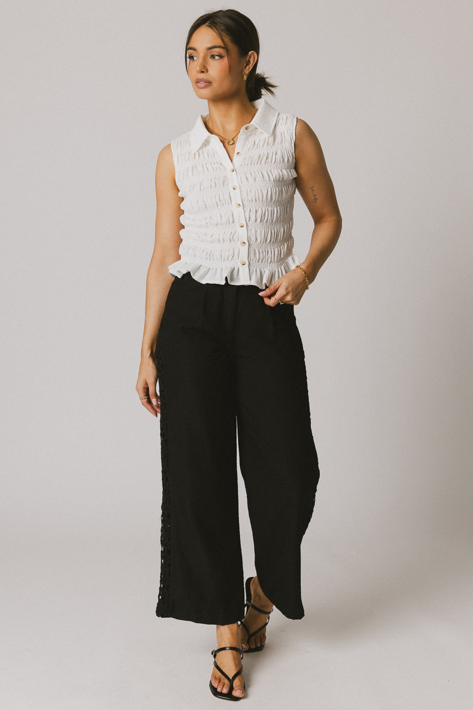 Karie Crochet Pants in Black - FINAL SALE