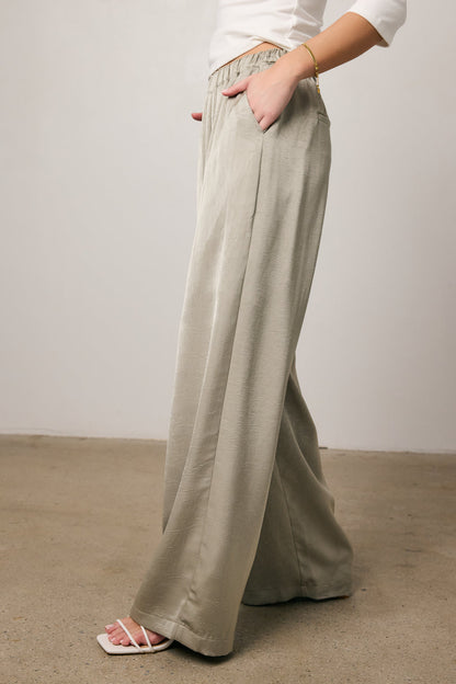 Maya Wide Leg Pants in Sage - FINAL SALE