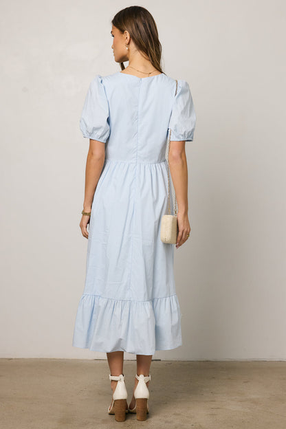 Jozette Floral Midi Dress in Blue - FINAL SALE