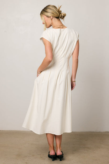 Isla Midi Dress in Off White