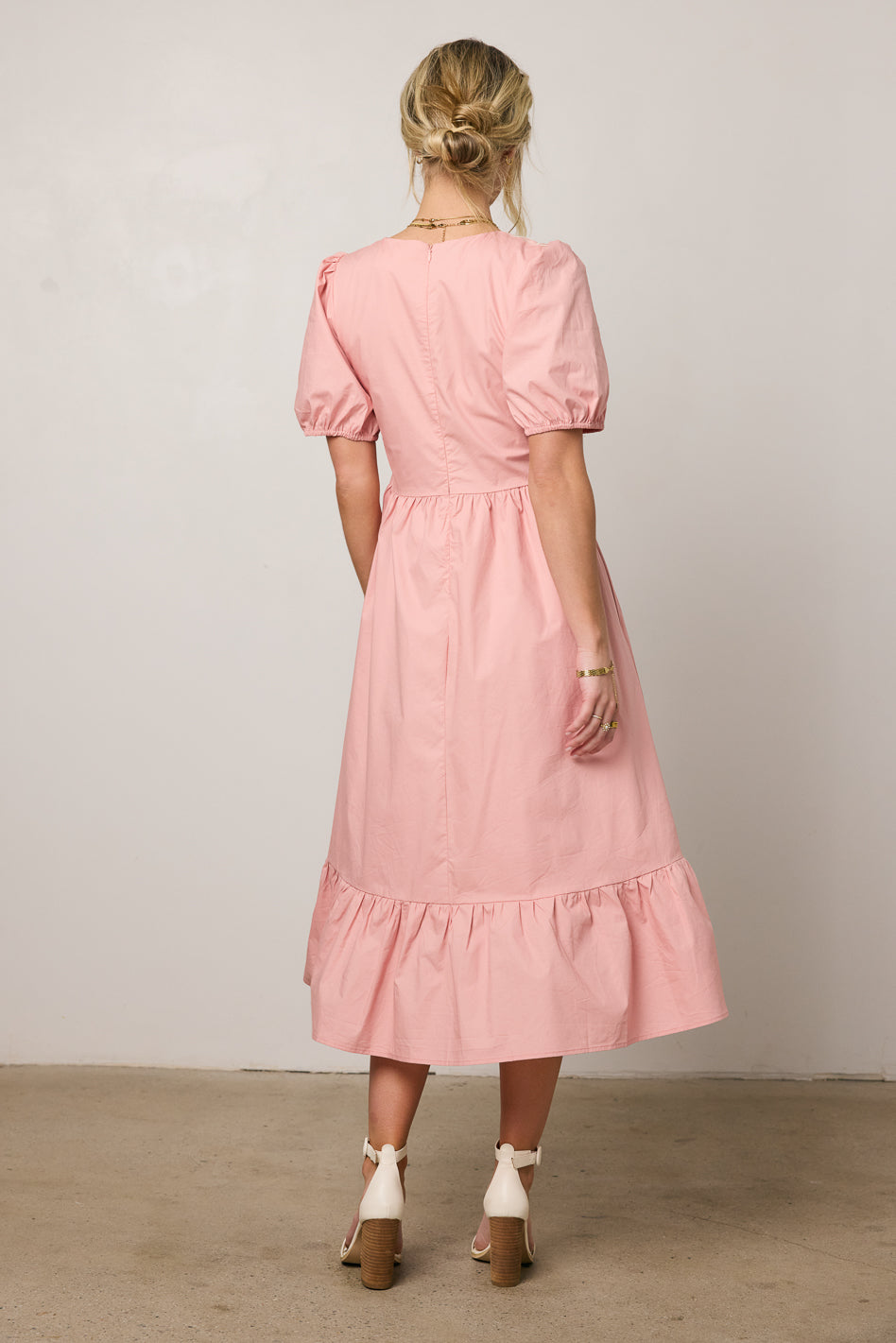Jozette Floral Midi Dress in Pink - FINAL SALE