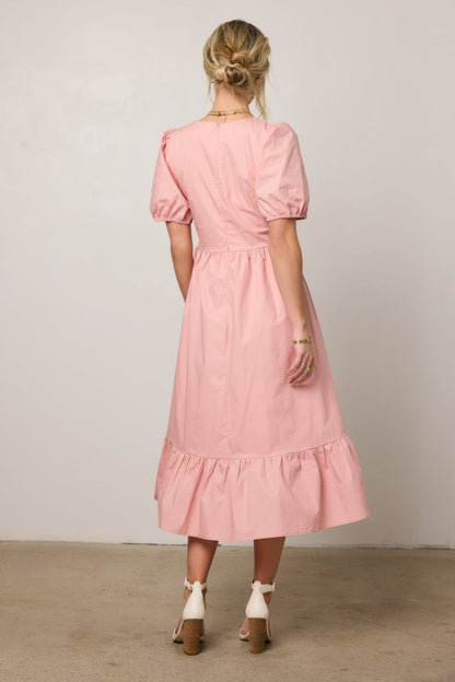 Jozette Floral Midi Dress in Pink - FINAL SALE