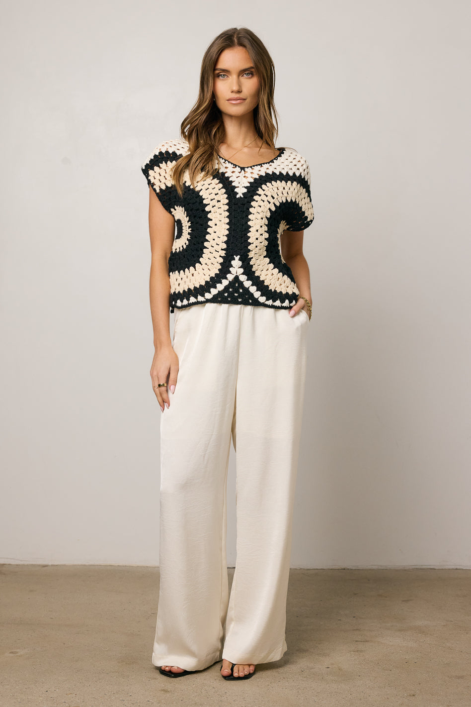 Maya Wide Leg Pants in Ecru - FINAL SALE