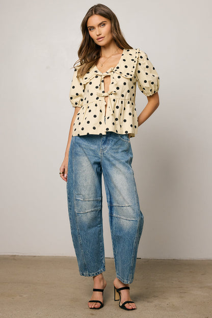 Lisette Barrel Jean in Medium Wash - FINAL SALE