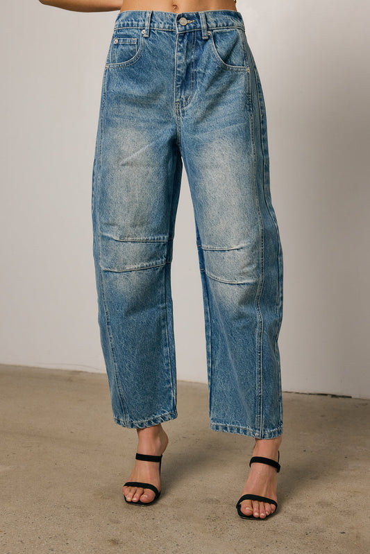 Lisette Barrel Jean in Medium Wash - FINAL SALE