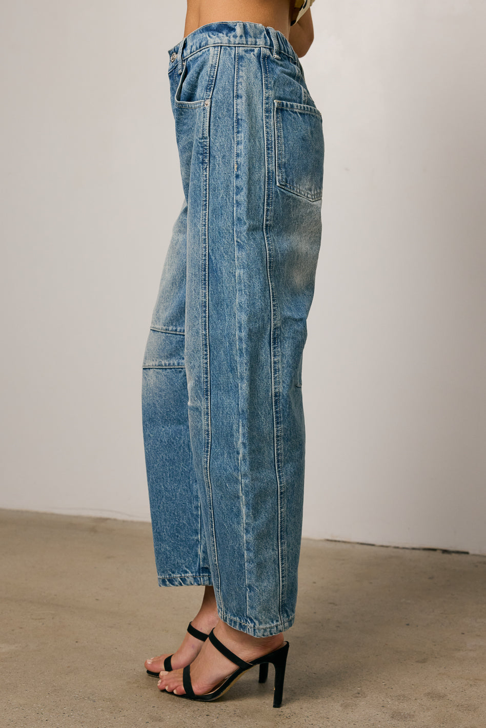 Lisette Barrel Jean in Medium Wash - FINAL SALE